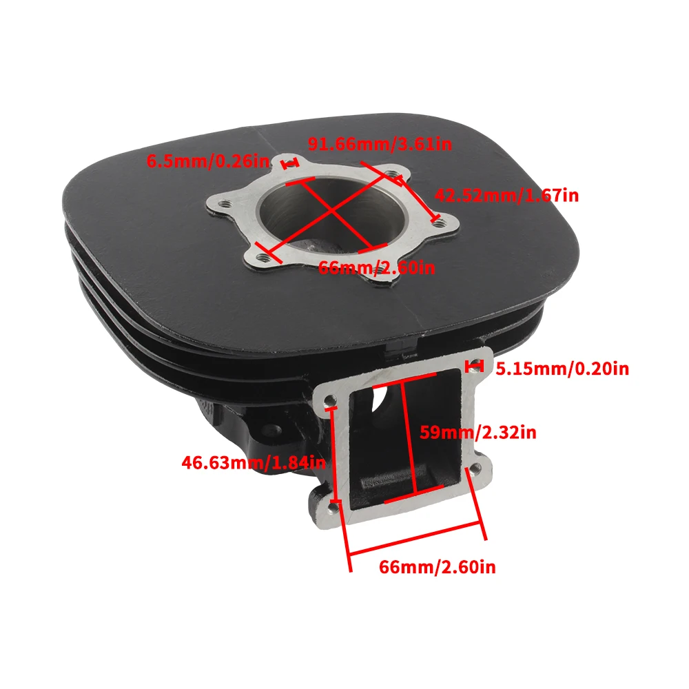 Motorcycle Engine Cylinder Jug Kit 66mm Diameter Piston Ring Set for Yamaha BLASTER YFZ ATV Enduro Motocross Metal Accessories