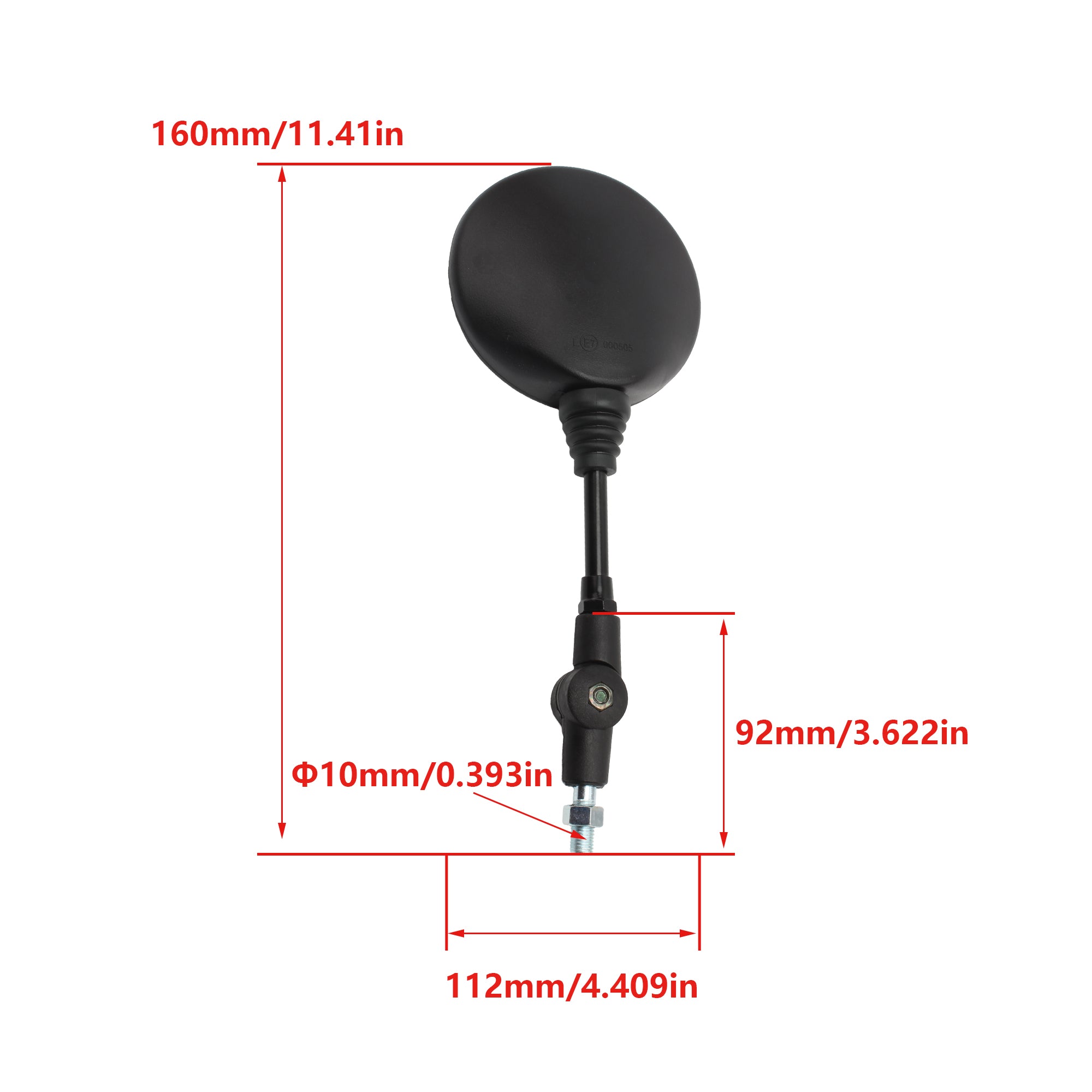 Scooter Rear Mirror Motorcycle Side Mirror 2pcs Foldable Round 10MM for Motocross Accessories for Bike Rearview Mirrors