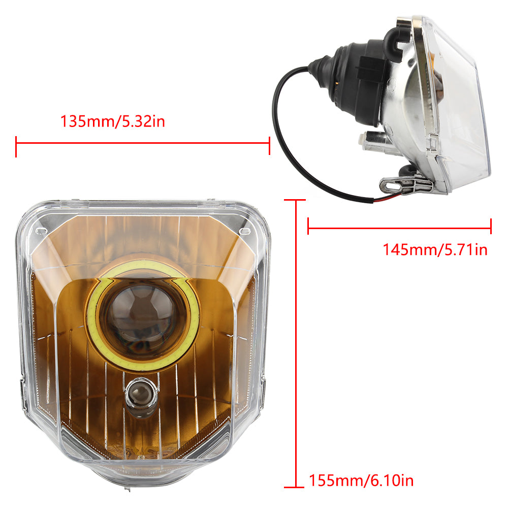 Motorcycle LED Headlight Wick for KTM EXC SX XCW SMR 250 300 450 Universal Enduro Motocross Dirt Pit Bike Headlamp Accessories