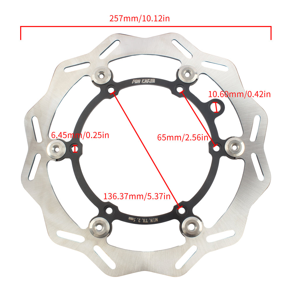 Motorcycle Safety Accessories for KTM 260MM Front Floating Brake Disc EXC XC SX EXCF XCF SXF 125-500 Universal Enduro Motocross