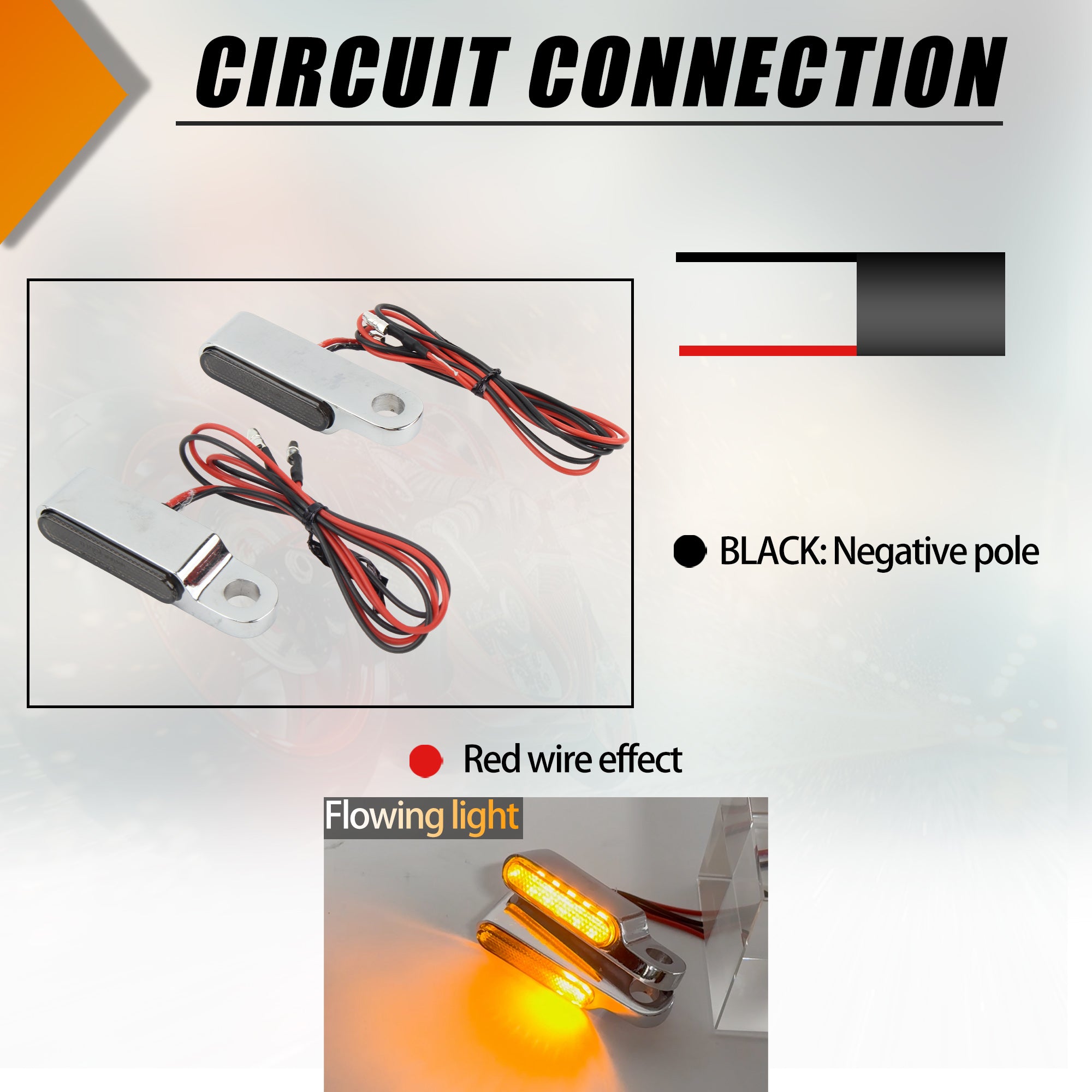 1 Pair for Harley Sportster Bobber 6 LED E24 Motorcycle Flash Side Lamp HandleBar Turn Warning Taillight Motorbike MIni Light