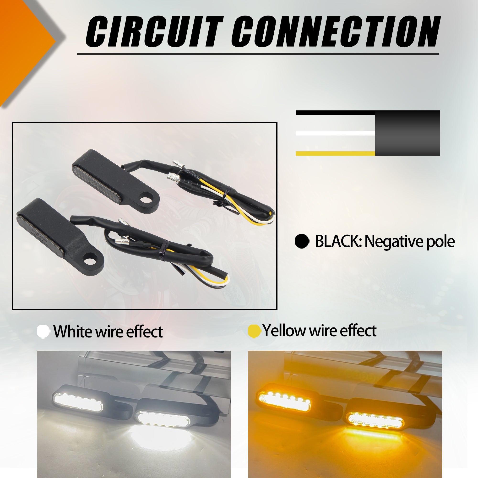 1 Pair for Harley Sportster Bobber 6 LED E24 Motorcycle Flash Side Lamp HandleBar Turn Warning Taillight Motorbike MIni Light