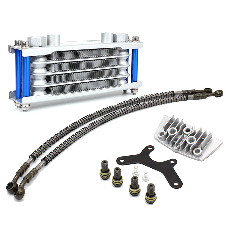 Motorcycle Oil Cooling Cooler Radiator Chinese Made Oil Cooler Set for 125cc 140cc Horizontal Engine Dirt Pit Monkey Bike ATV
