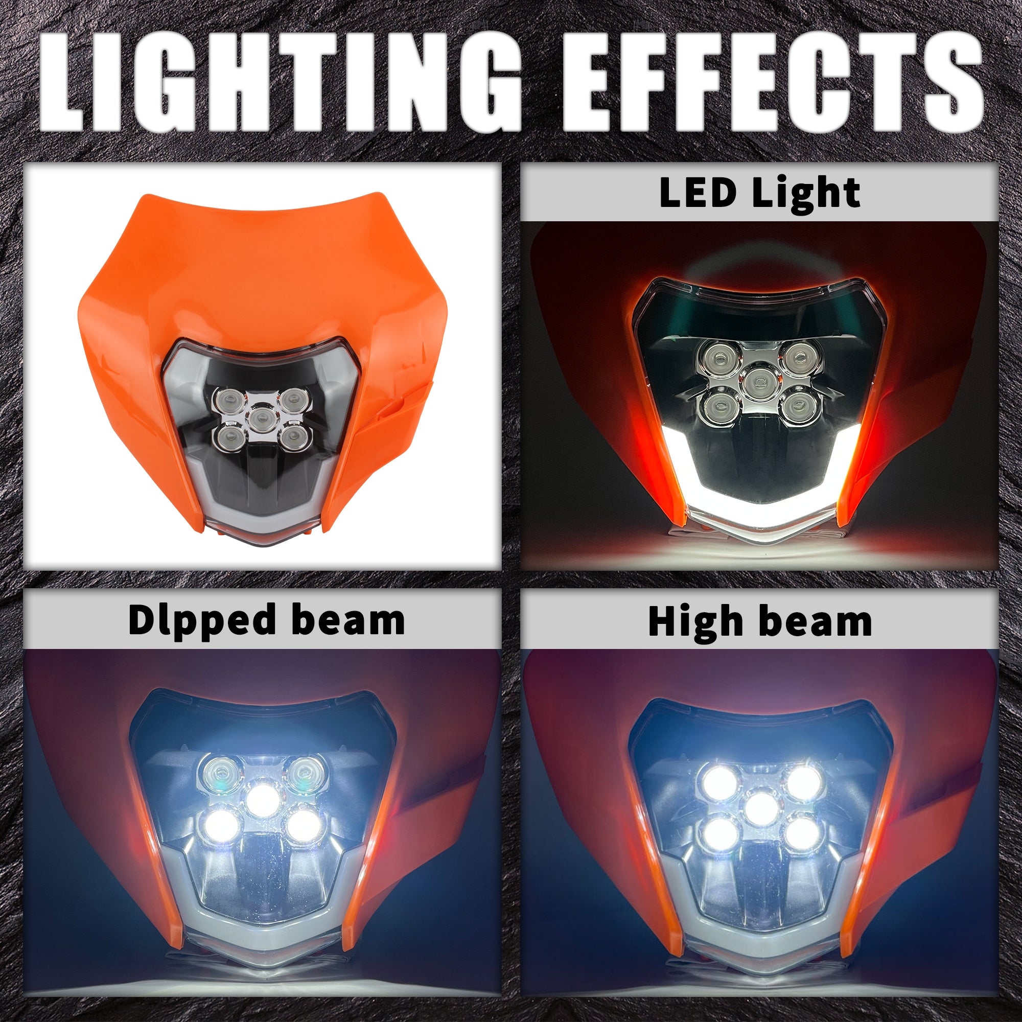 Enduro Motorcycle Headlight Led for KTM EXC Accessories 2008-2016 XC SX XCW XCF 125-500 Universal Dirt Bike Motocross Headlamp