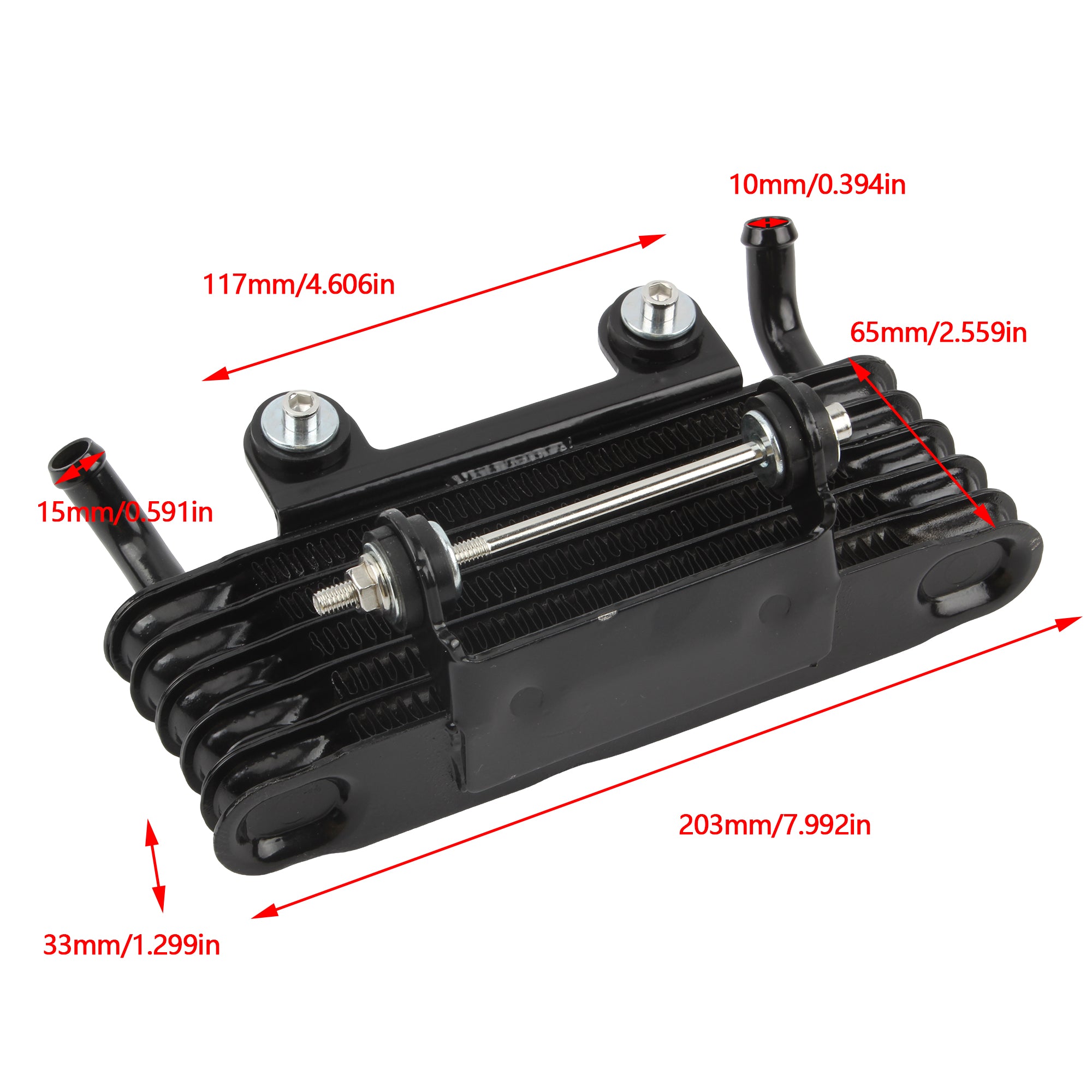 200cc Universal Motorcycle Oil Radiator Aluminum Cooling 5 Row for Kawasaki Honda Yamaha Suzuki Enduro Dirt Bike Modified Parts