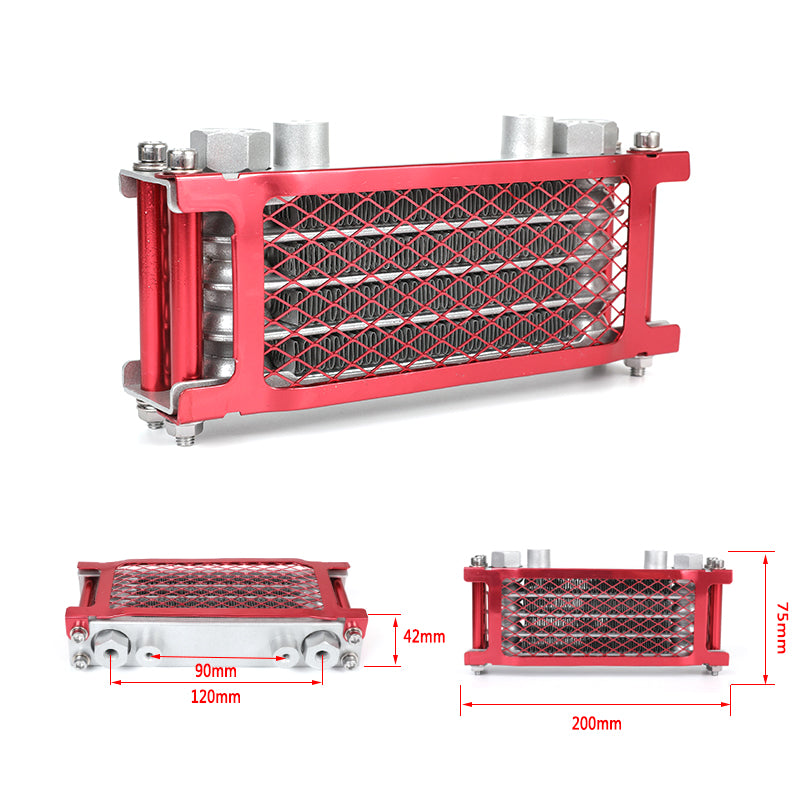 Motorcycle Oil Cooling Cooler Radiator Chinese Made Oil Cooler Set for 125cc 140cc Horizontal Engine Dirt Pit Monkey Bike ATV
