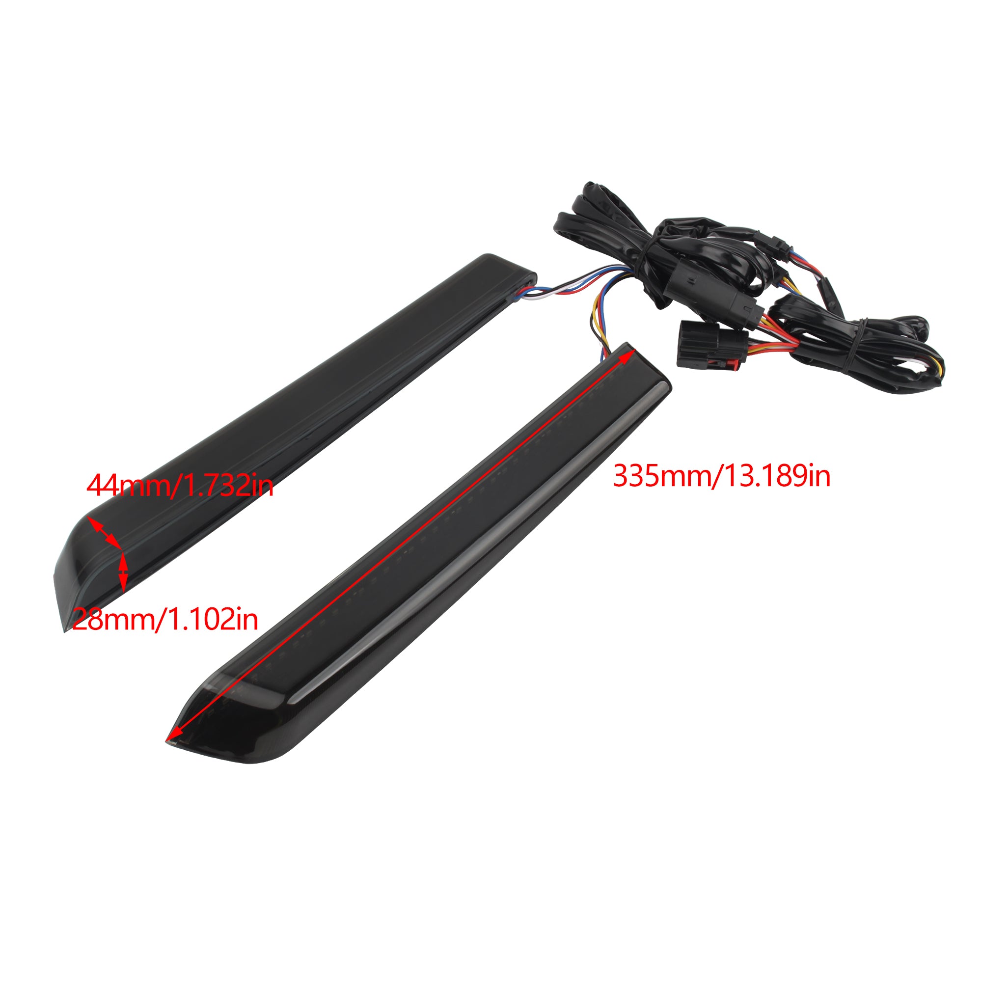 Motorcycle Motocross LED Extended Saddlebag Side Marker Turn Signal Brake Run Light for Harley Touring Electra Glide Road King