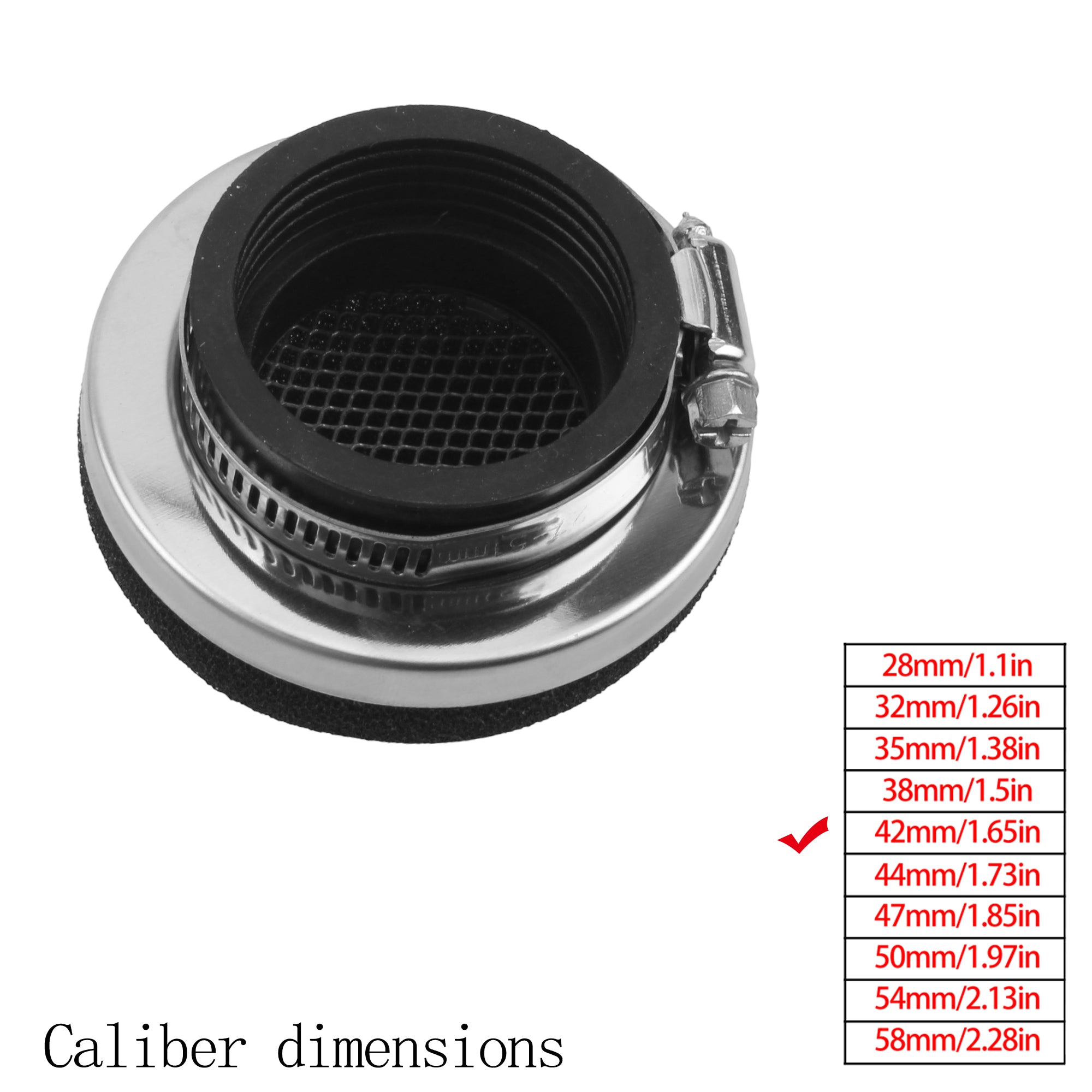 Motorcycle Motocross Scooter Black Red Sponge Cleaner Air Filter 2 Stroke Engine Parts 28/32/35/38/42/45/50/54/58MM