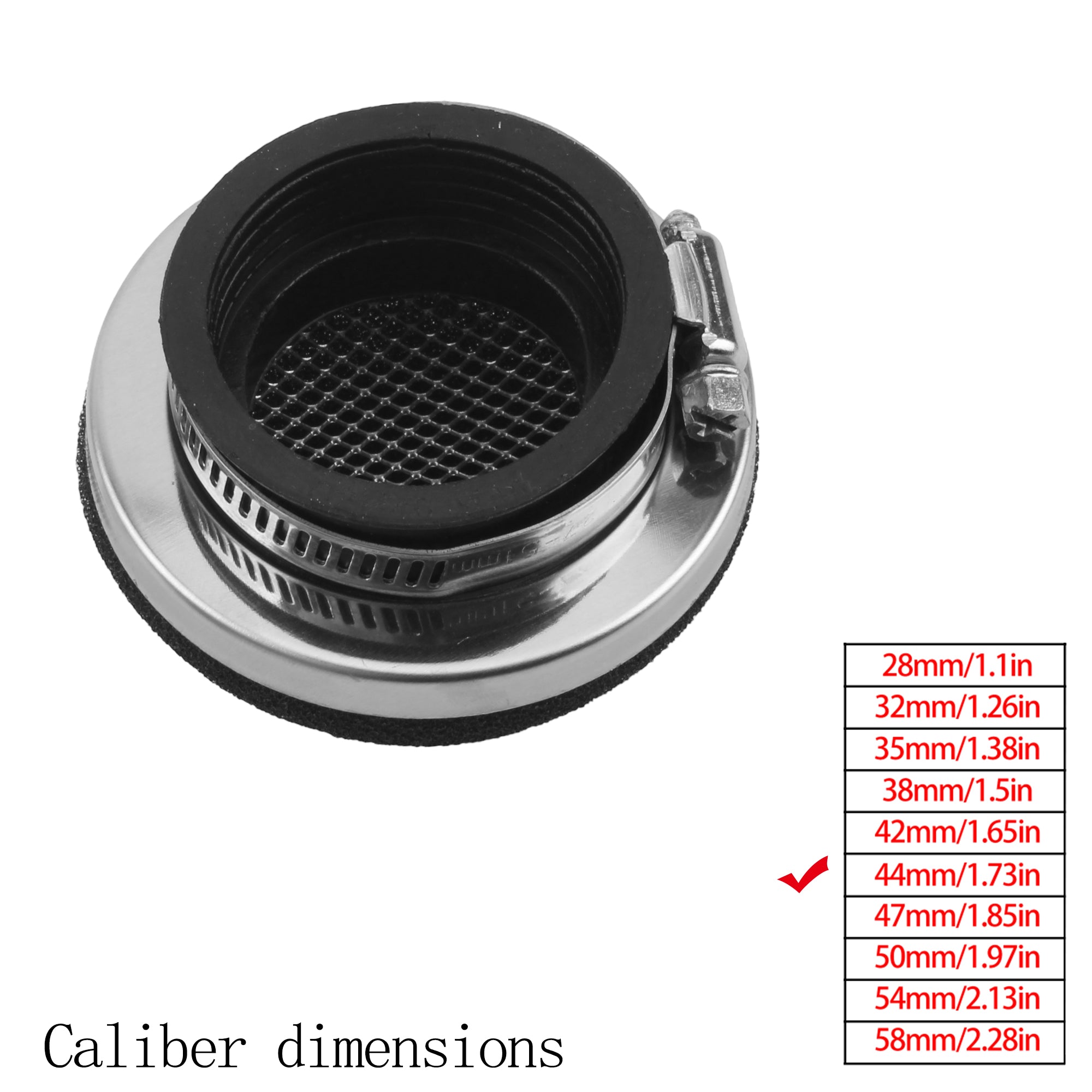 Motorcycle Motocross Scooter Black Red Sponge Cleaner Air Filter 2 Stroke Engine Parts 28/32/35/38/42/45/50/54/58MM