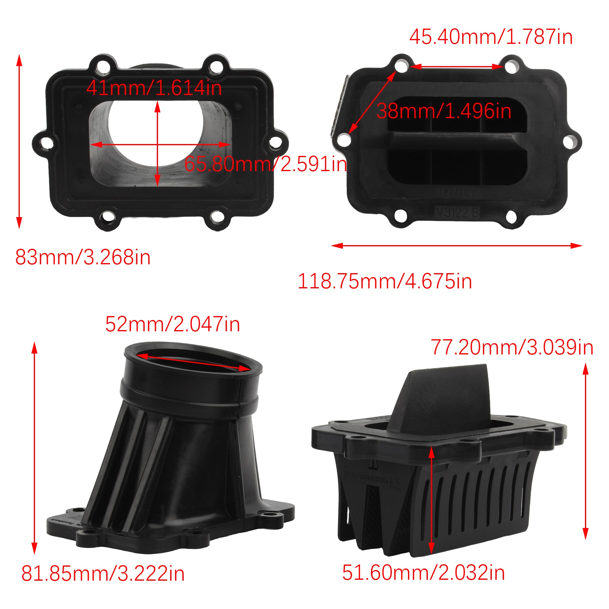 V3127R-873A-2 V-Force Reed Valve System for 600 E-TEC and HO SDI Engines Snowmobile V Force 3