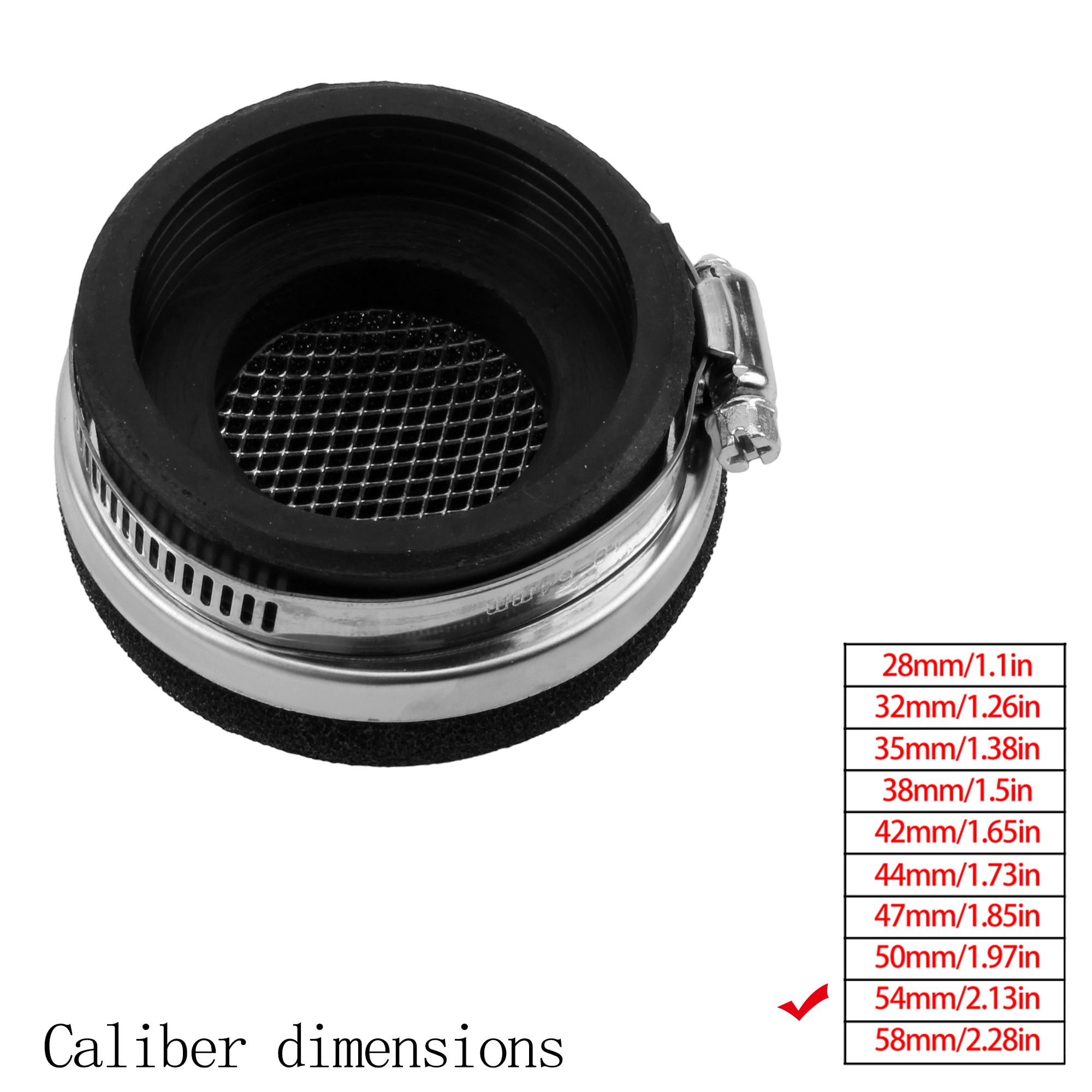 Motorcycle Motocross Scooter Black Red Sponge Cleaner Air Filter 2 Stroke Engine Parts 28/32/35/38/42/45/50/54/58MM