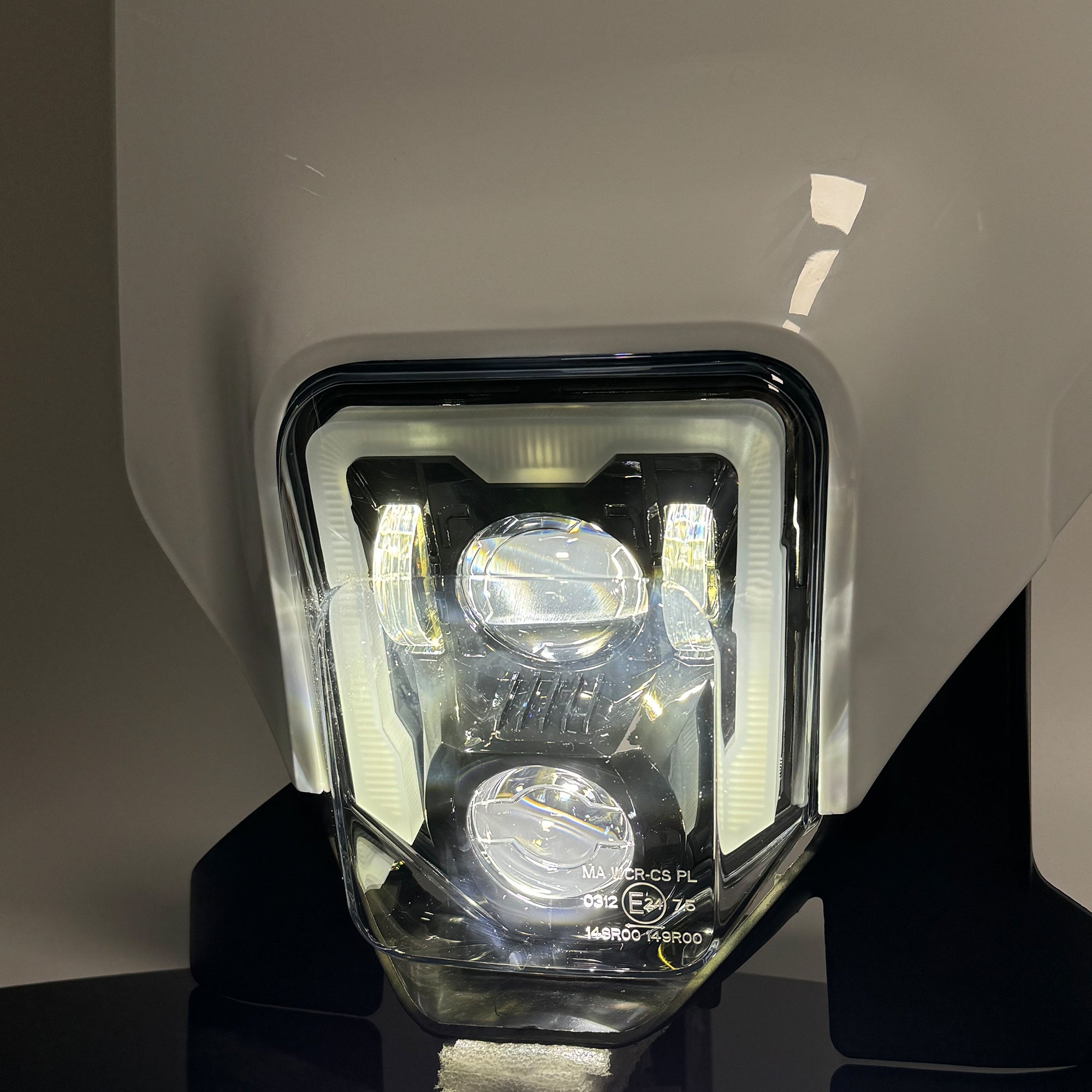 Motocross LED Headlight Wick Enduro Dirt Bike FE FX TE TC 2015-2022 6500K Universal 12V 36W 78W Black Head Lamp