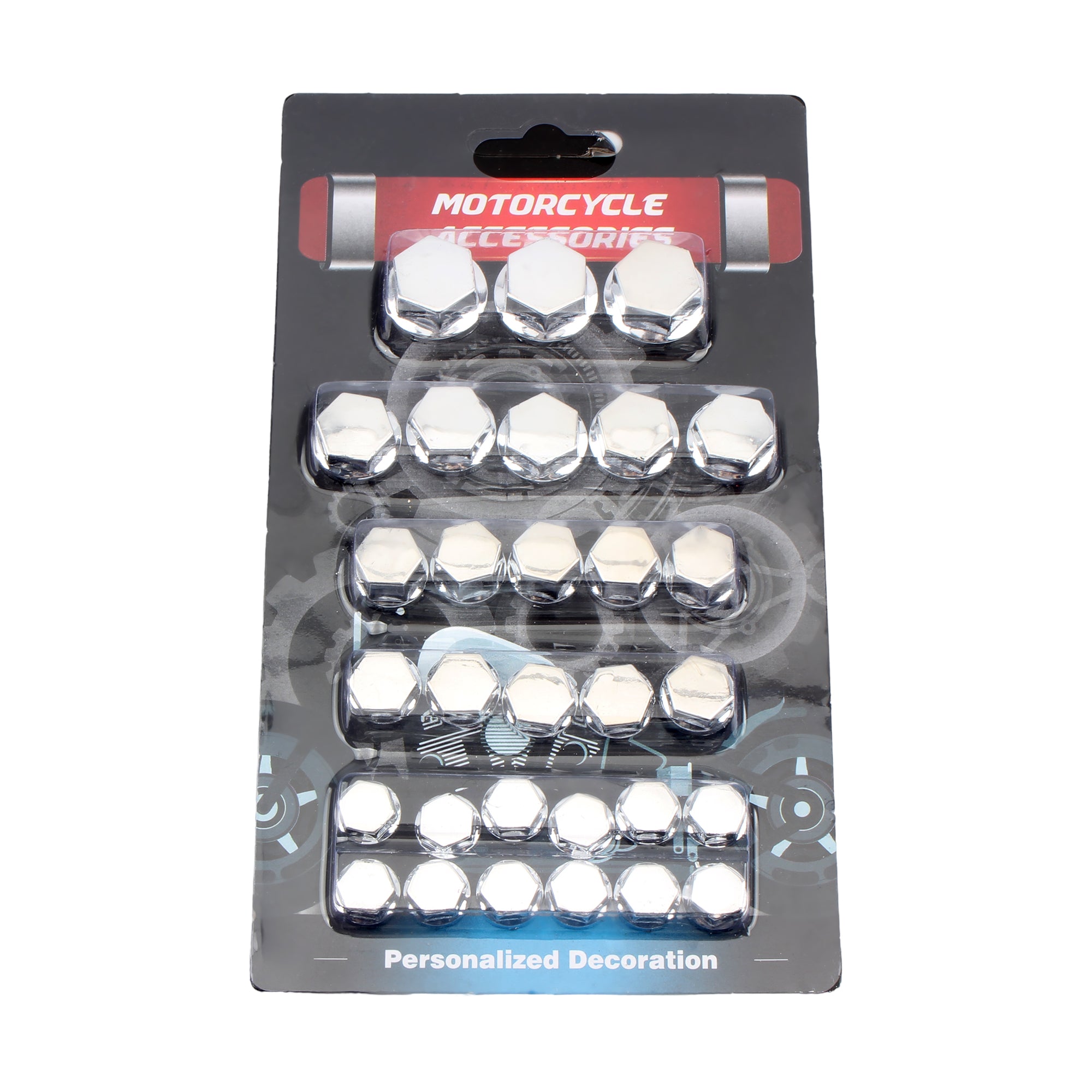 Motorbike Accessories Motorcycle Nut Screw Cap Cover Head Body Decorative Engine Nut Bolt Caps 30pcs/Set