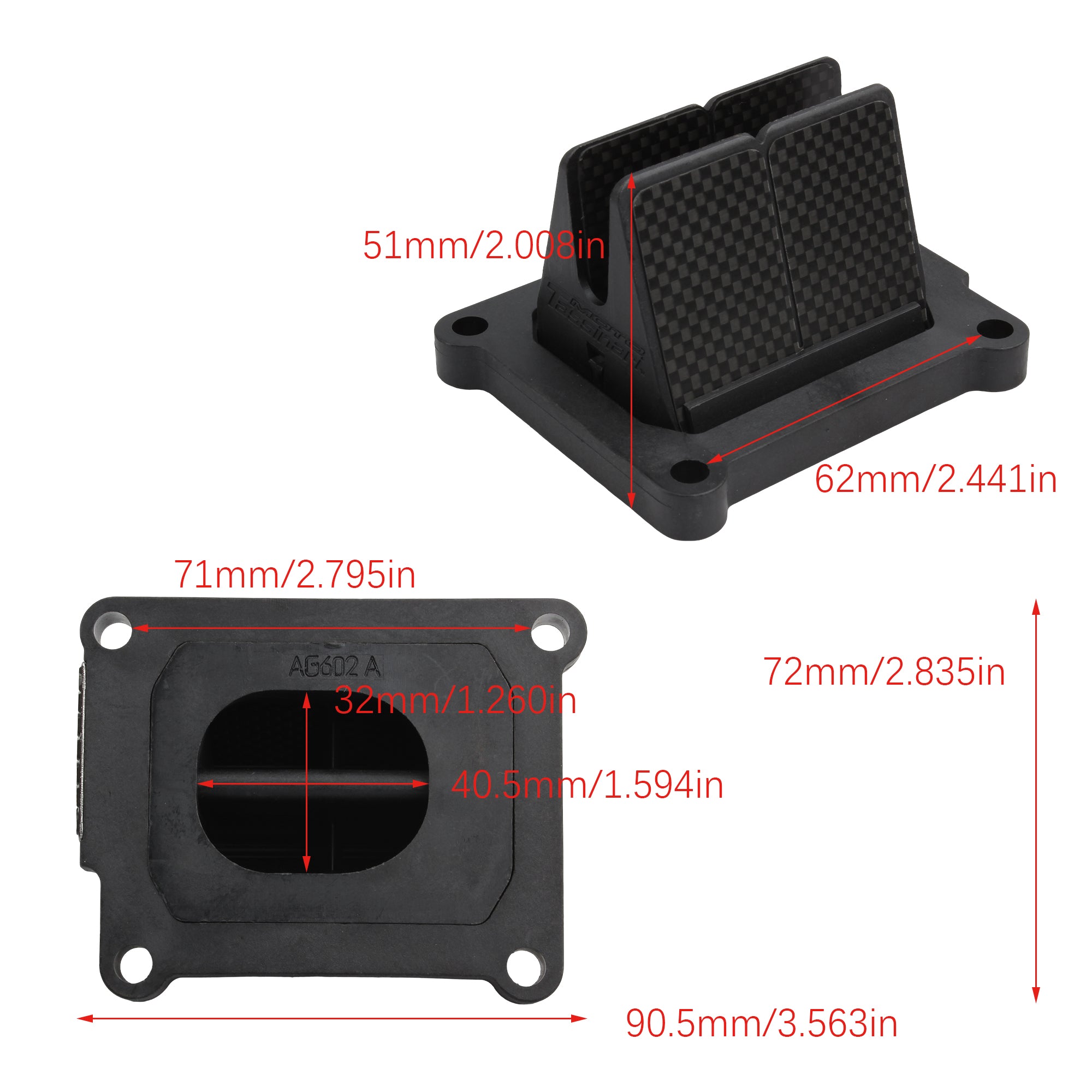 Moto V-Force 3 Reed Valve System for  YZ125 RM250 1995-2004 V302A Dirt Bike V Force Intake Reed Valve Kit