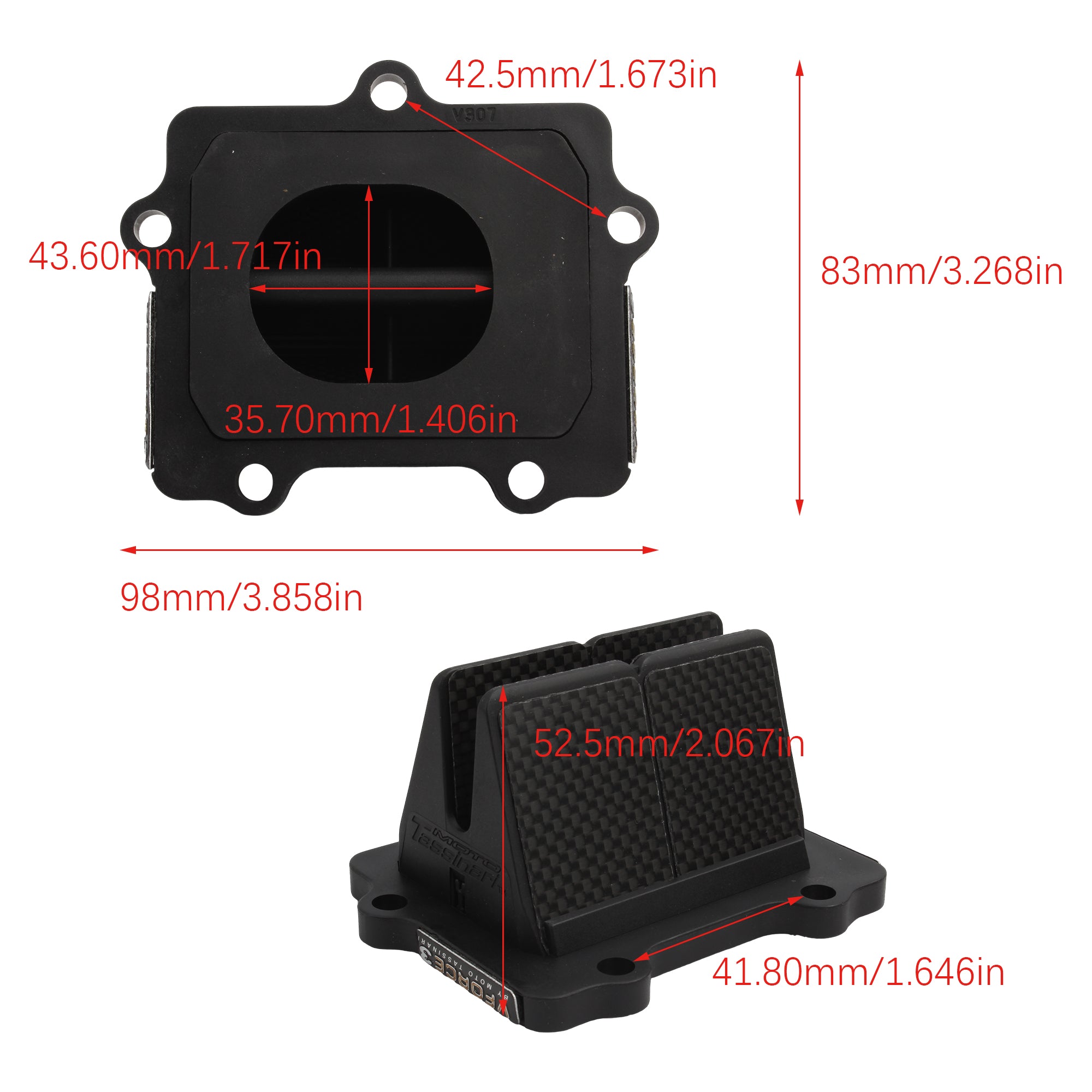 Motorcycle Reed Valve System Intake Valve Parts V307A for Yamaha YZ-250 YZ250 1997-2009 V-FORCE VFORCE 3 REED VALVE