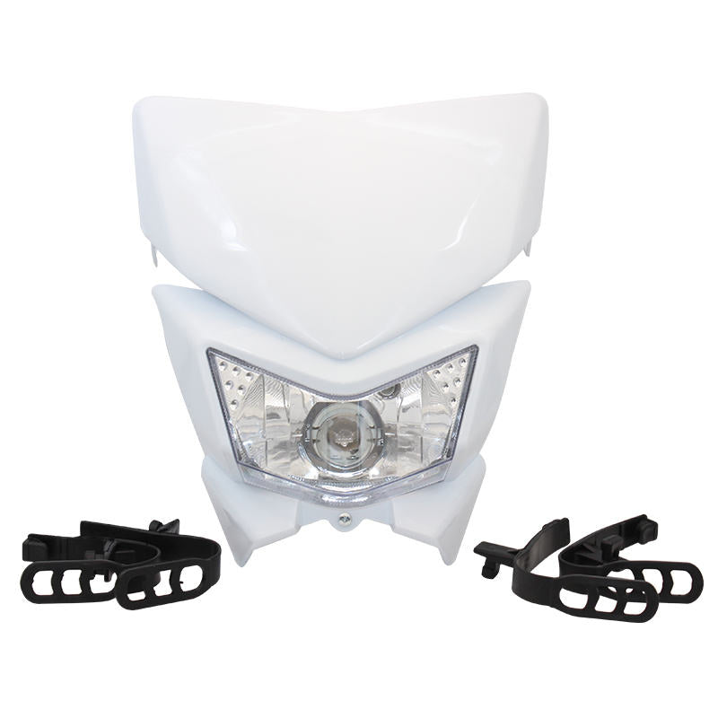 PowerMotor Motorcycle Headlight Headlamp Motorbike Mask Refires 35W 12V 4WD for KLX450 250 Dirt Bikes Motocross HL105 Halogen
