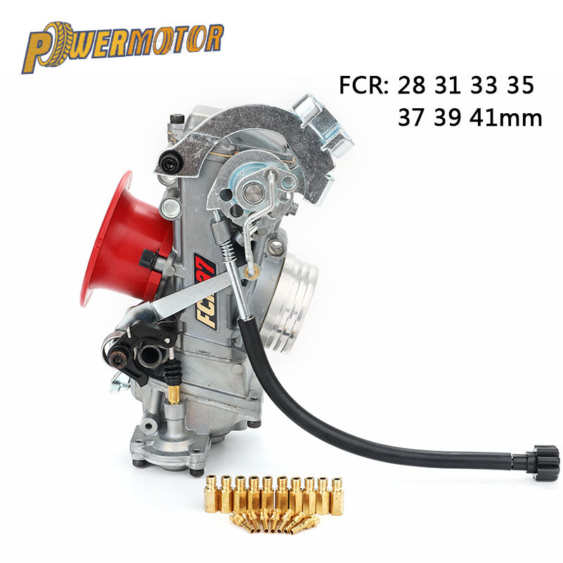 37 39 41mm Carburetor FCR39 CRF Slant Side Carburettor Silver CE Carburetor Motorcycle Lectron Carburetor for Motorcycle 90 Days