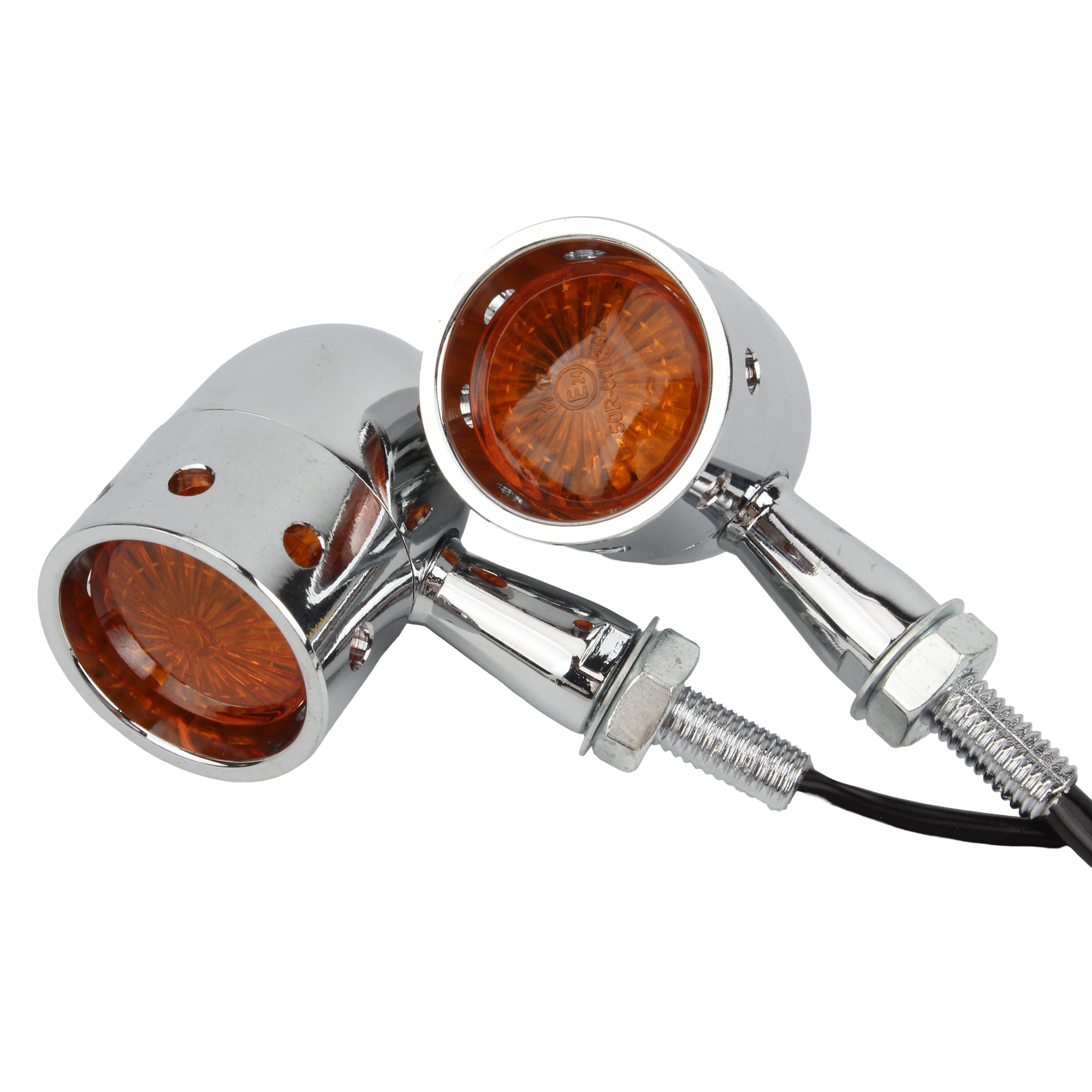 Cafe Racer Motorcycle Accessories Turn Signals Flashlight for Harley Honda Yamaha Suzuki Bullet Light Flash Warning Wholesale