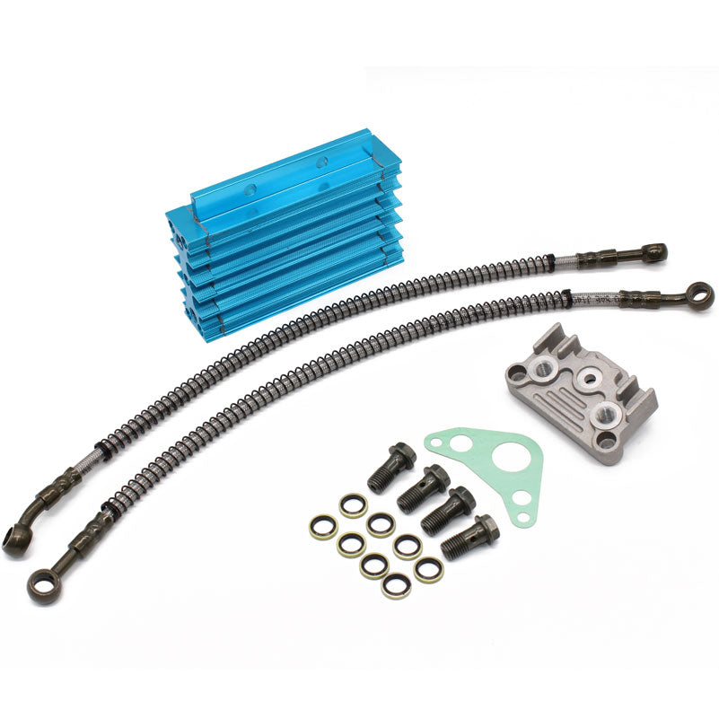 Volvo Radiators CNC Oil Cooler Radiator Aluminium Kit Cover Cooling Adapter Engine Cylinder Universal Motorcycle Oil Radiator
