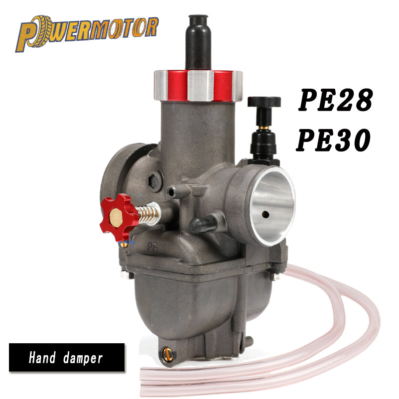 PE28 PE30 Carburetor High Performance Carb Smart Dirt Bike Carburetor 42mm Carburetor Sliver Aluminum Alloy Fit for 28mm 30mm Ce