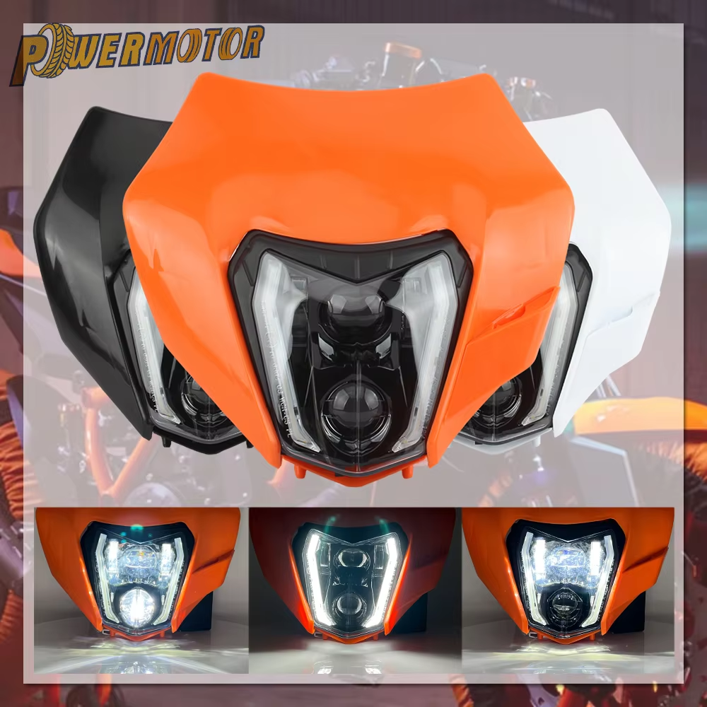 For KTM Duke 125 Headlight Plate LED Motorcycle Parts EXC SX 250 300 Fairing Enduro Motocross Supermoto Accessories Dirt Bike