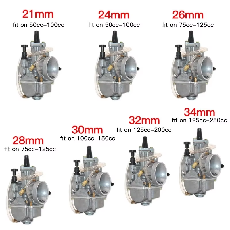 Koso OKO Motorcycle Universal Carburetor PWK 21 24 26 28 30 32 34mm 2T 4T Carburador With Power Jet for Racing Moto ATV Go Karts