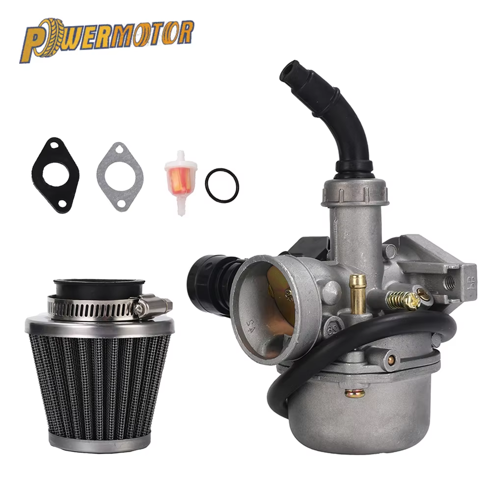 Motorcycle Carburetor Hand Choke PZ19 Carb for 50cc 70cc 90cc 110cc 125cc ATV Quad 4 Wheeler Dirt Bike Motorbike With Air Filter