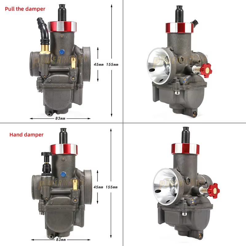 PE28 PE30 Carburetor High Performance Carb Smart Dirt Bike Carburetor 42mm Carburetor Sliver Aluminum Alloy Fit for 28mm 30mm Ce