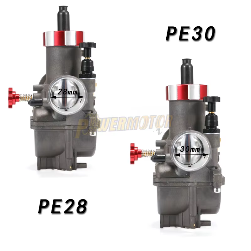 PE28 PE30 Carburetor High Performance Carb Smart Dirt Bike Carburetor 42mm Carburetor Sliver Aluminum Alloy Fit for 28mm 30mm Ce