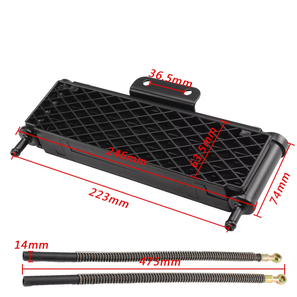 Oil Cooler Pitbike Cooling Kit for Honda Kawasaki Enduro Motocross Universal Aluminium Dirt Bike Parts Oil Radiator Motorcycle