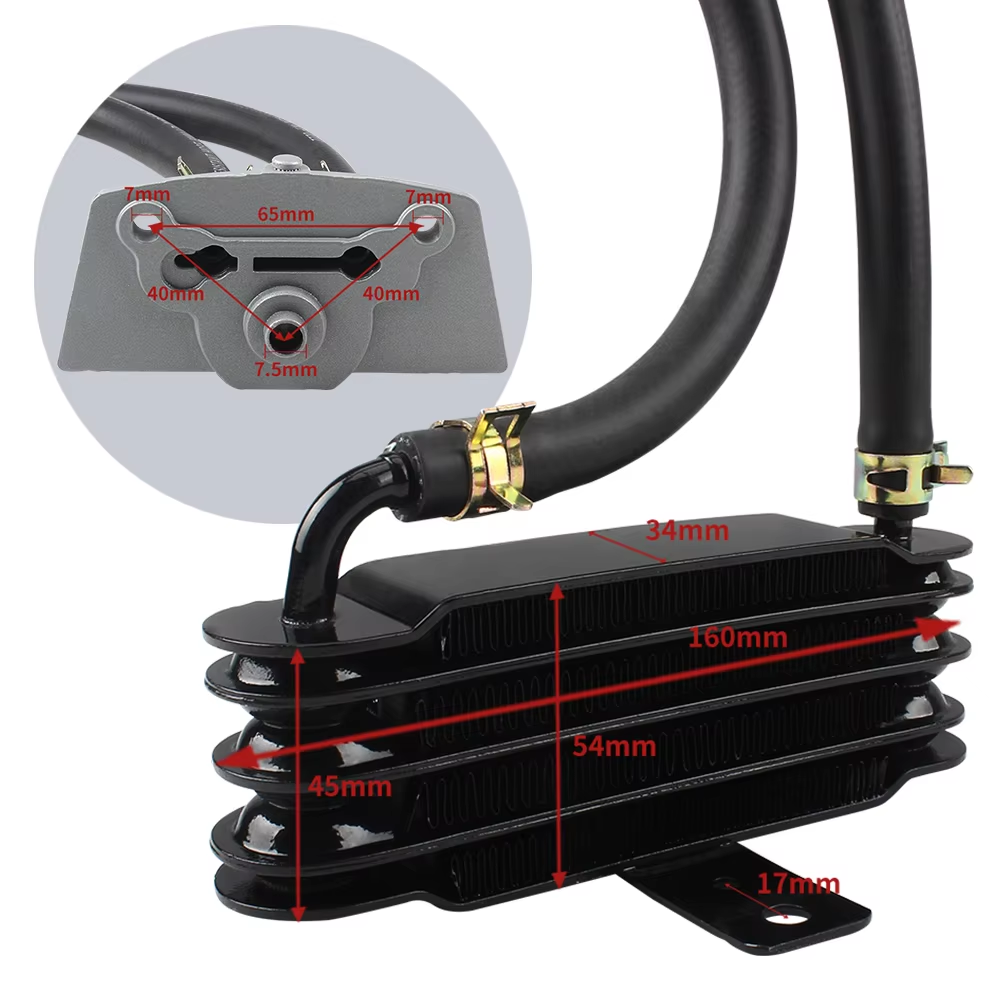 Oil Cooler Radiator Motorcycle Universal Accessories Engine Cooling System Kit for Suzuki Yamaha Suzuki Pit Bike 50cc 125cc Moto