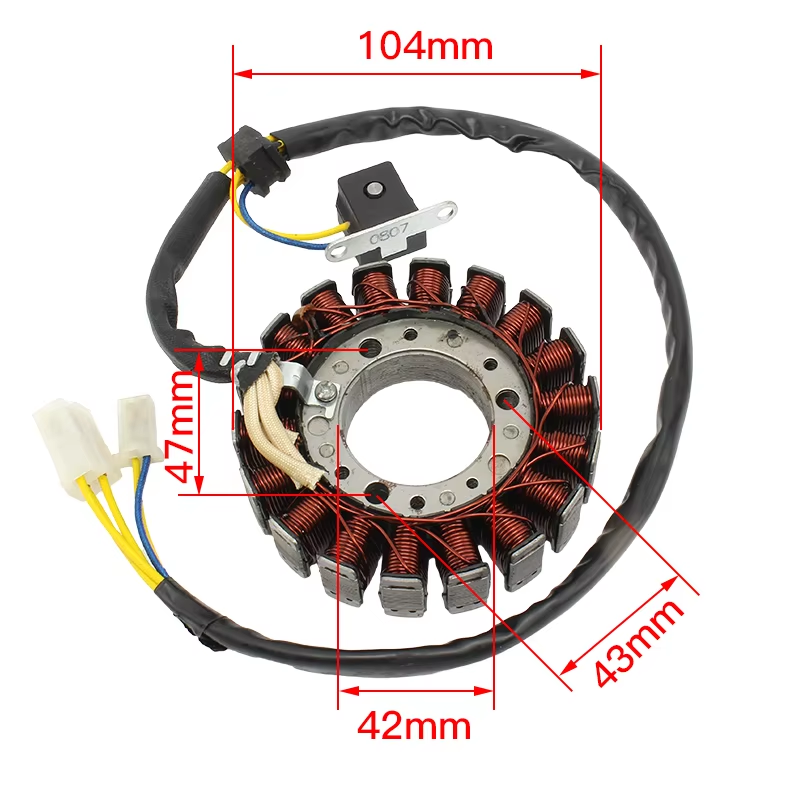 PowerMotor Motorcycle Generator Stator Coil Comp for Linhai 250CC 300CC Feishen 250CC 300CC Moto Scooter UTV ATV Engines