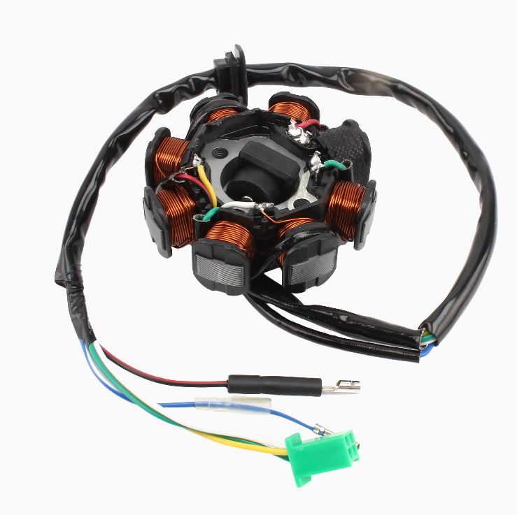 Motorcycle Engine Stator Coils GY6-8 Poles Stator Coils Fit for GY6 125cc-200cc Motorcycle Engines Stator Coils Engines CQ-111