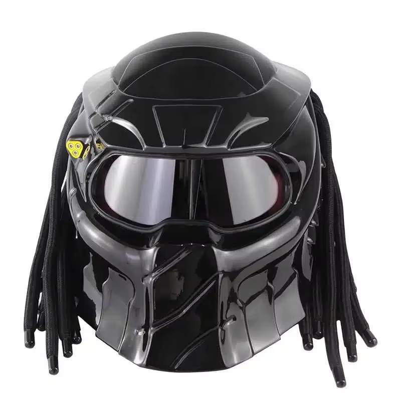 Motorcycle Full Face Helmet Stylish Safety off Road Helmet Front With Laser Light Carbon Fiber Vintage Motorcycle Head