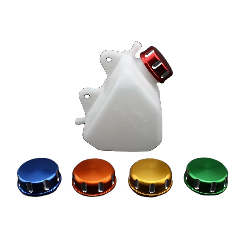 Motorcycle Plastic Water Coolant Reservoir Tank CNC Coolant Reservoir Tank Radiator Overflow for Kawasaki KLX 250 KLX250