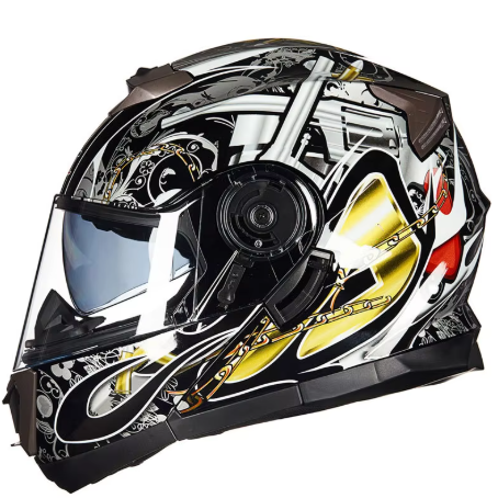 Motorcycle Helmet Full-coverage Personalized Cool Motorcycle Dual-lens Flip-up Helmet