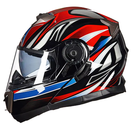 Motorcycle Helmet Full-coverage Personalized Cool Motorcycle Dual-lens Flip-up Helmet