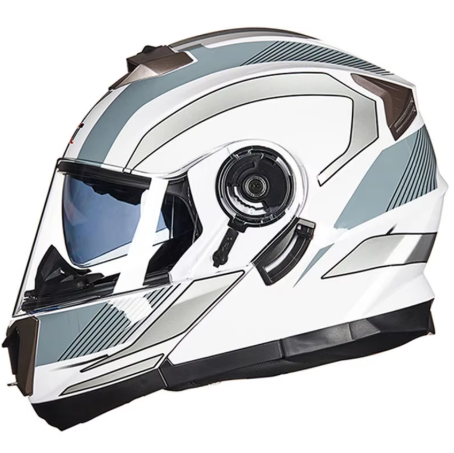 Motorcycle Helmet Full-coverage Personalized Cool Motorcycle Dual-lens Flip-up Helmet