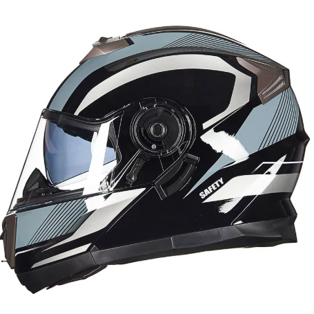 Motorcycle Helmet Full-coverage Personalized Cool Motorcycle Dual-lens Flip-up Helmet