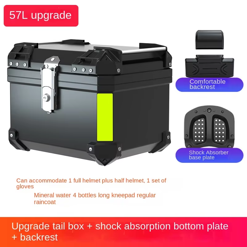Motorcycle Trunk Large Capacity Trunk Scooter Electric Suitcase Large General Non-aluminum Alloy Trunk