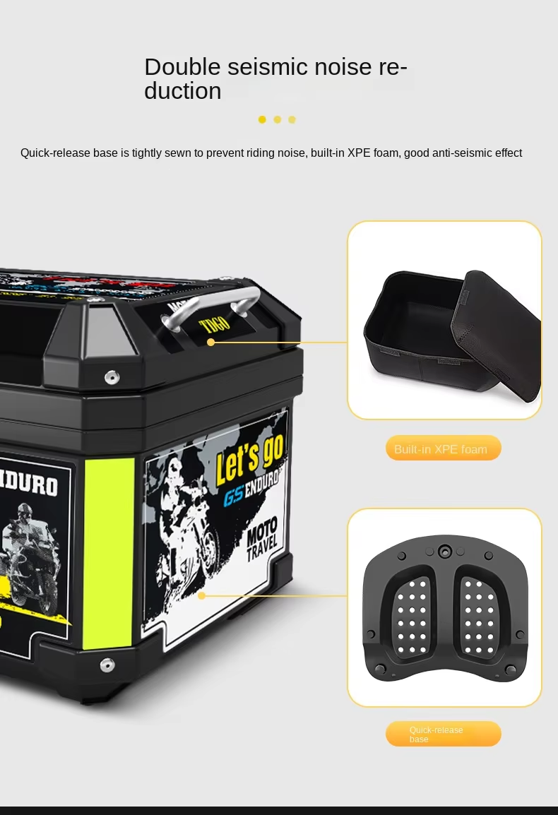 Motorcycle Trunk Large Capacity Trunk Scooter Electric Suitcase Large General Non-aluminum Alloy Trunk