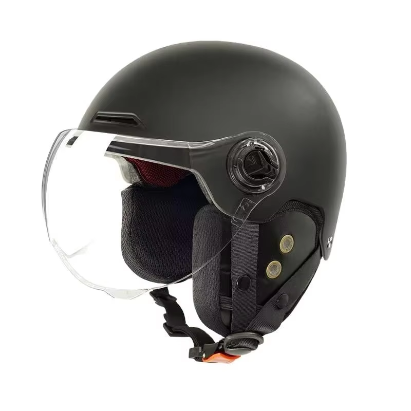Motorcycle Helmet Suitable for Men and Women, Summer Riding Helmet Half Helmet