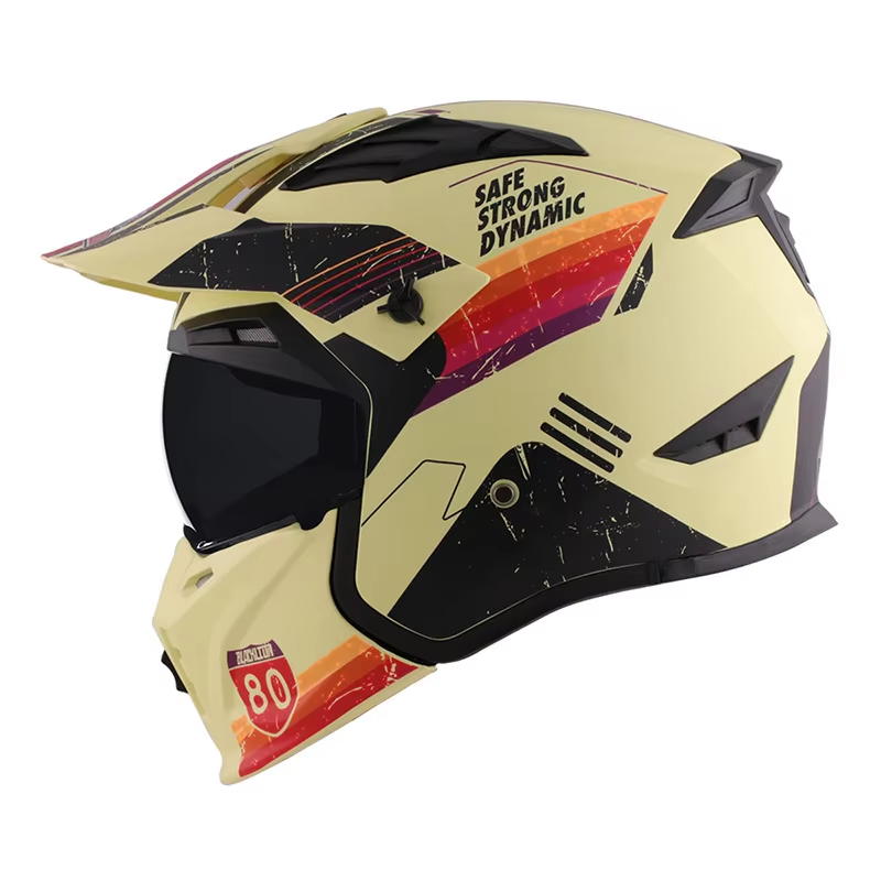 Motorcycle Helmet Full- Face Adult Detachable Combination Helmet for All Seasons