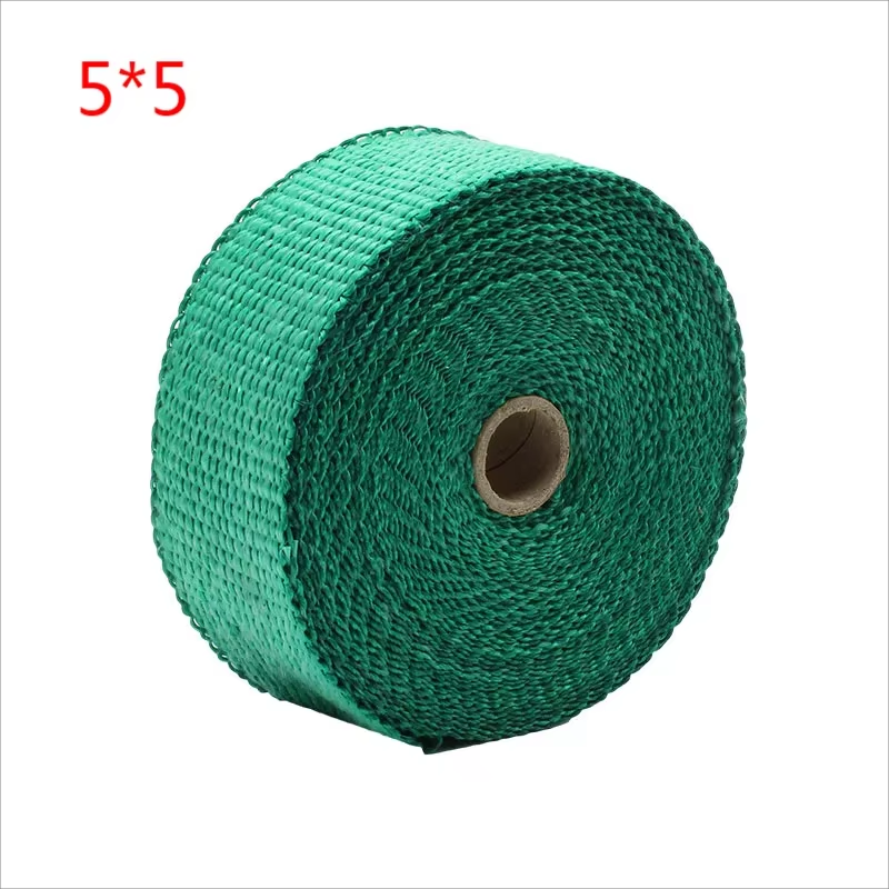 5cm*5m Motorcycle Motorbike Exhaust Thermal Tape Header Pipe Heat Wrap Tape Thermal Protection With Stainless Steel Ties