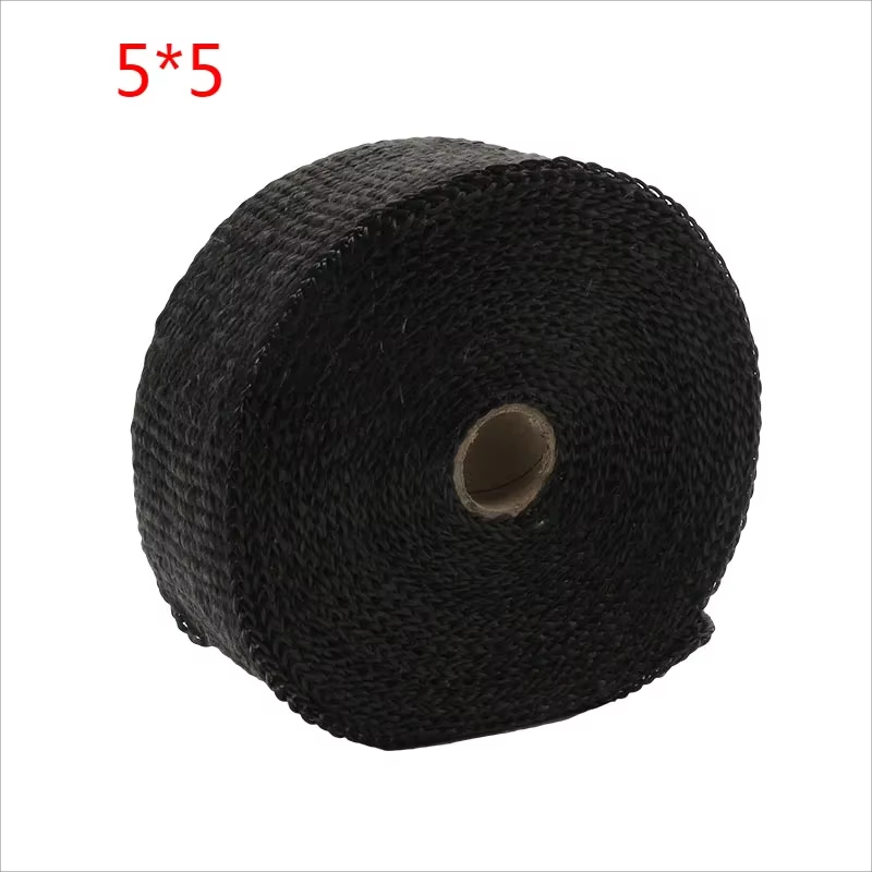 5cm*5m Motorcycle Motorbike Exhaust Thermal Tape Header Pipe Heat Wrap Tape Thermal Protection With Stainless Steel Ties