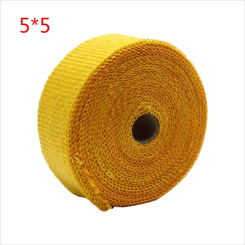 5cm*5m Motorcycle Motorbike Exhaust Thermal Tape Header Pipe Heat Wrap Tape Thermal Protection With Stainless Steel Ties