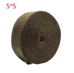 5cm*5m Motorcycle Motorbike Exhaust Thermal Tape Header Pipe Heat Wrap Tape Thermal Protection With Stainless Steel Ties