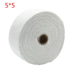 5cm*5m Motorcycle Motorbike Exhaust Thermal Tape Header Pipe Heat Wrap Tape Thermal Protection With Stainless Steel Ties