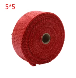 5cm*5m Motorcycle Motorbike Exhaust Thermal Tape Header Pipe Heat Wrap Tape Thermal Protection With Stainless Steel Ties