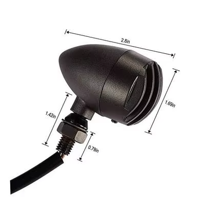 PowerMotor Motorcycle Retro Fence Turn signal Tail Light Suitable signal Turn for All Models Black Led Turn Signals